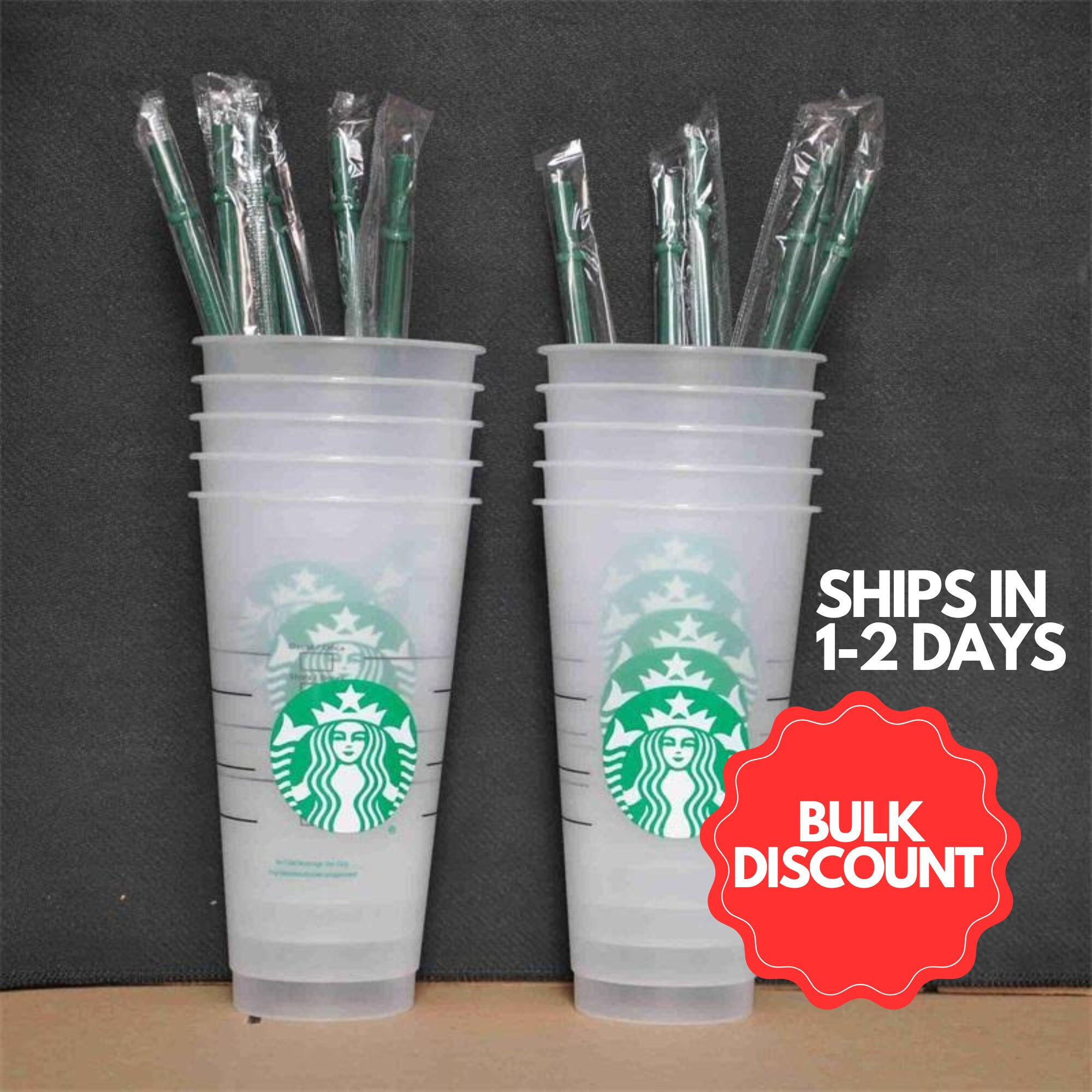 25 Bulk Starbucks Cold Cups, Plain Cold Cup, Blank Starbucks Tumblers, Starbucks  Cups, Lid & Straw, Crafting, Or… in 2023