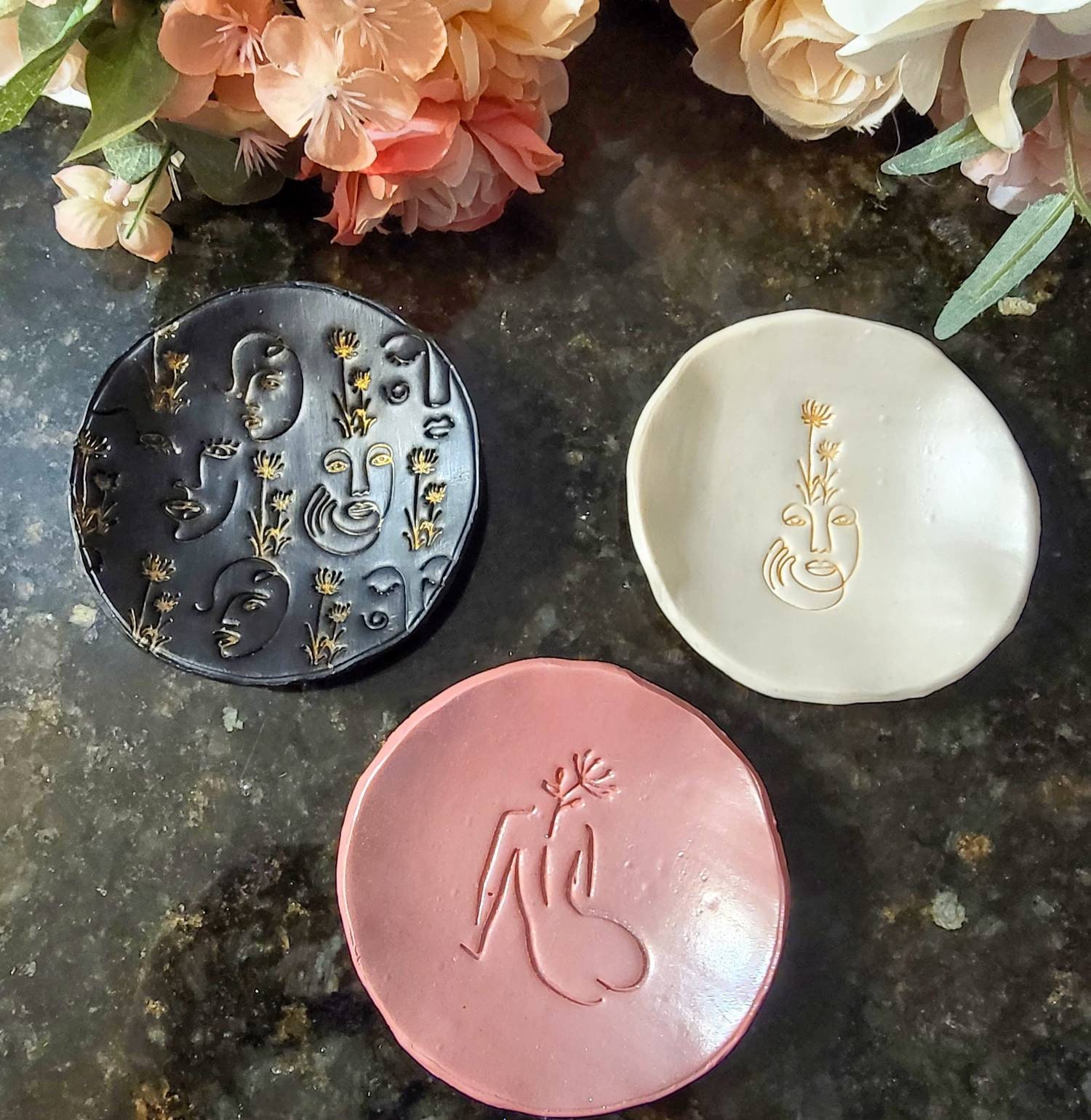 Handmade trinket dishes Polymer Clay trinket dish small | Etsy