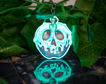 Poison Apple Glow in the Dark Key Ring or Necklace