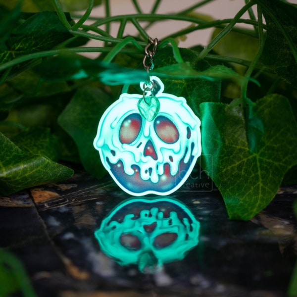 Poison Apple Glow in the Dark Key Ring or Necklace