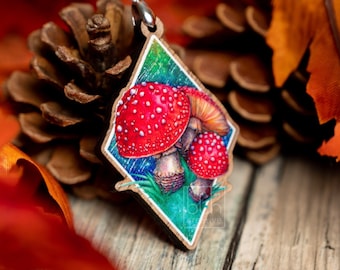 Mushroom Necklace (Amanita Muscaria / Fly Agaric)