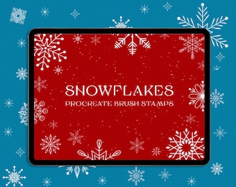 Snowflake Procreate Stamp Brushes set