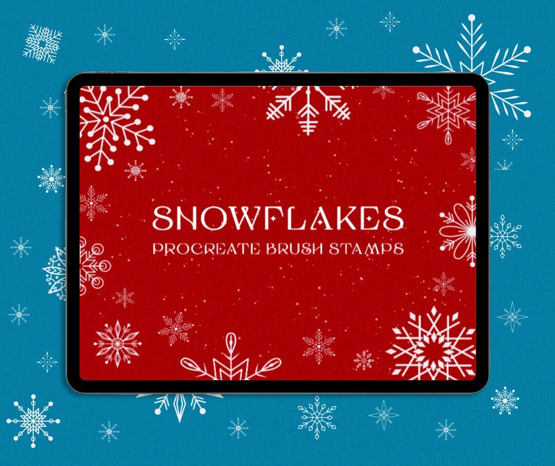Snowflake Procreate Stamp Brushes Set - Etsy