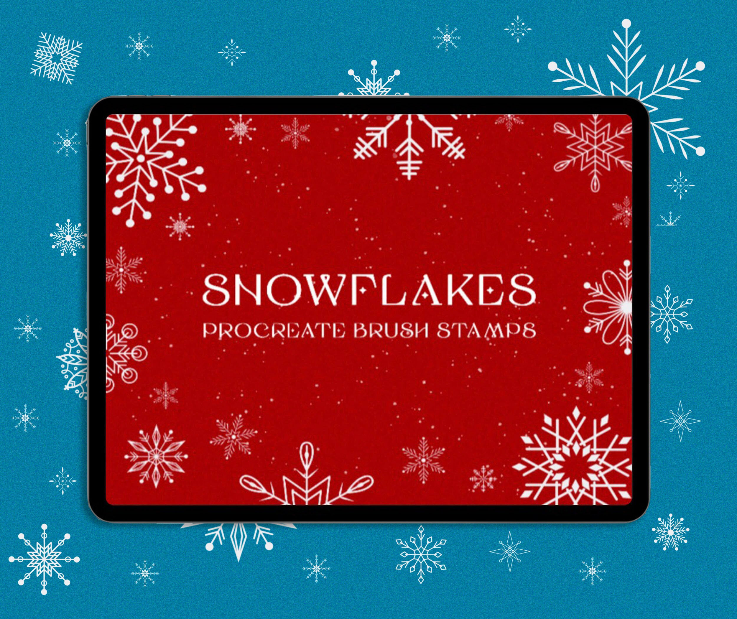 Snowflake Procreate Stamp Brushes Set - Etsy