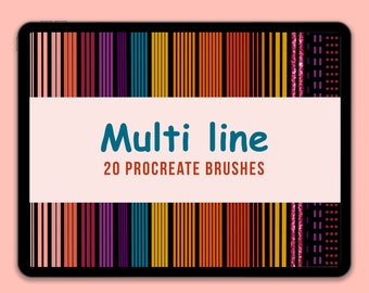 Procreate Multi line brush set, outline brushes