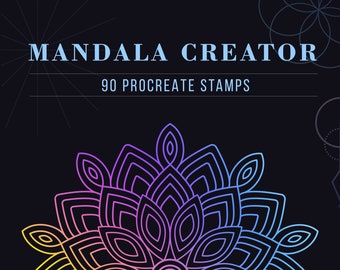 Procreate Mandala Creator, сетки и элементы мандалы