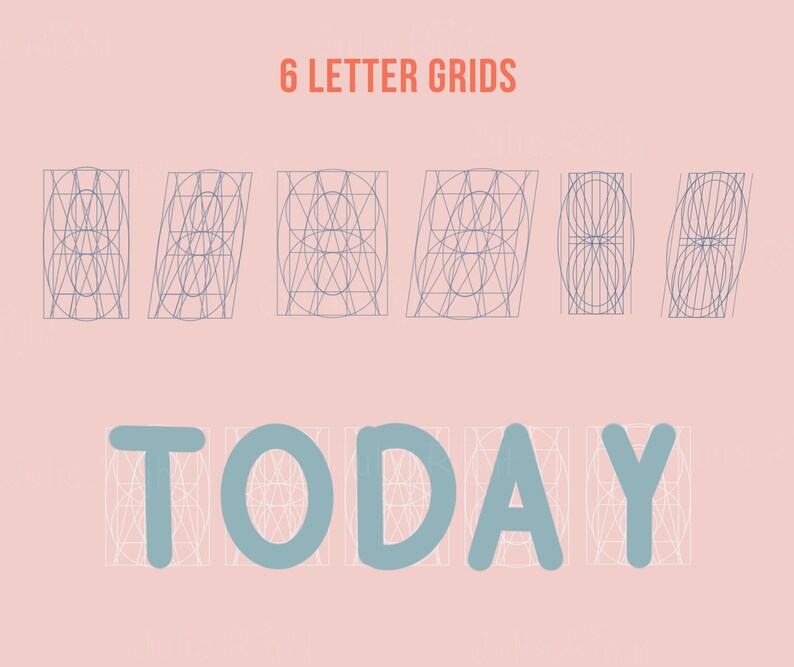 May include: A graphic design illustration of the word "TODAY" in blue with a white grid overlay on each letter. The grid is made up of circles and lines.