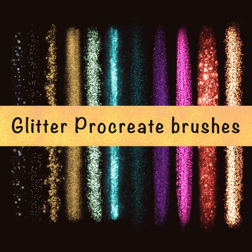 Glitter Brush Set Procreate Makeup Shimmer Shine Glow Etsy
