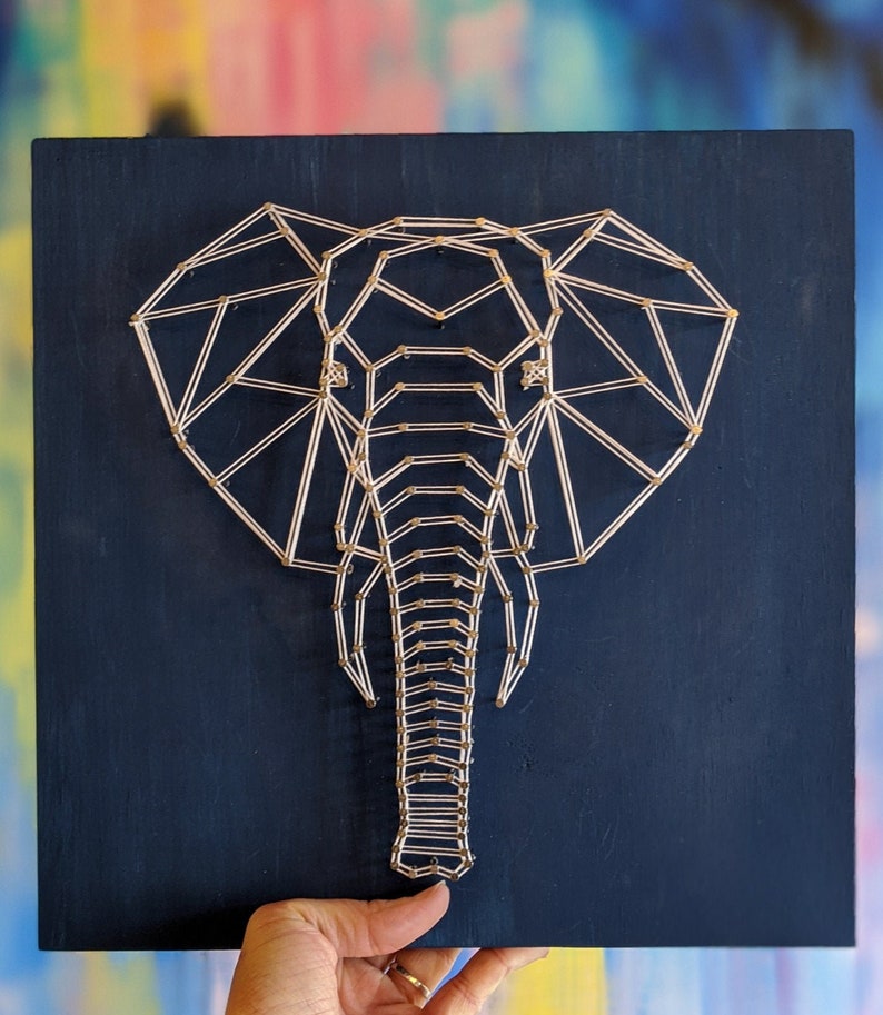 Elephant String Art DIY Kit Etsy