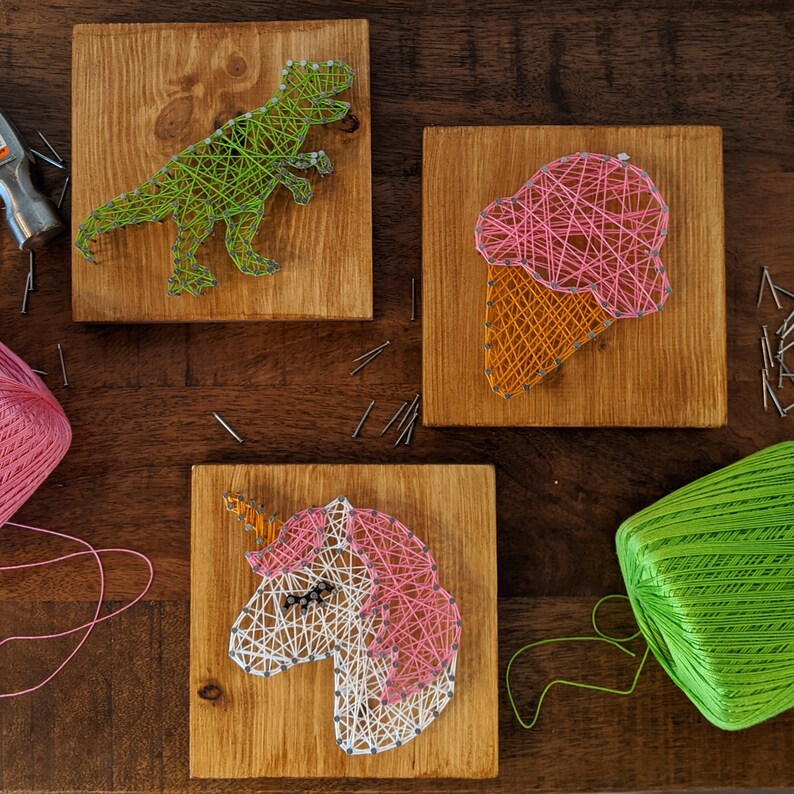 Mini String Art Set of 3 DIY Kit Etsy