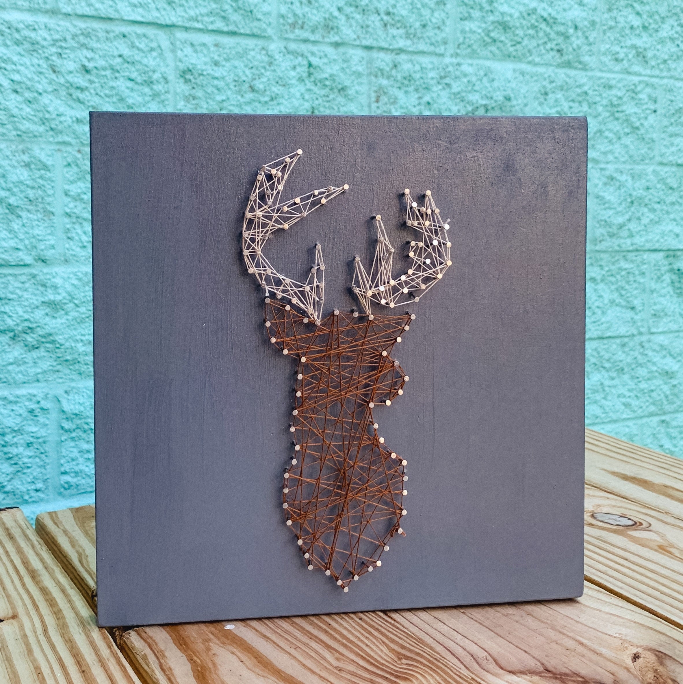 Deer Head String Art DIY Kit Etsy UK
