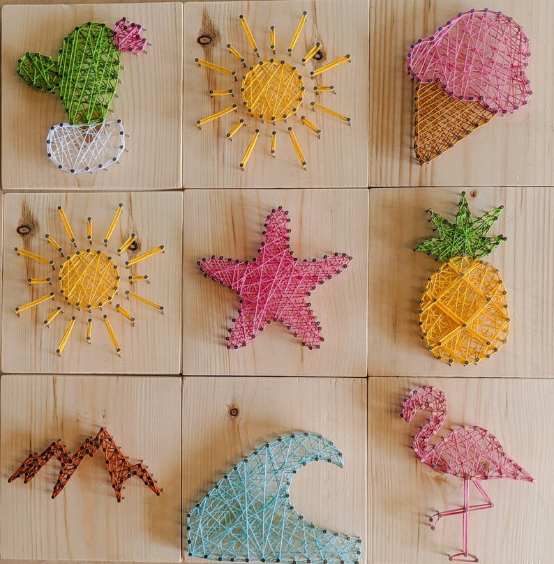 Mini String Art Set of 3 DIY Kit Etsy