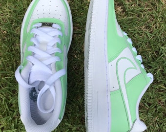 pastel green sneakers