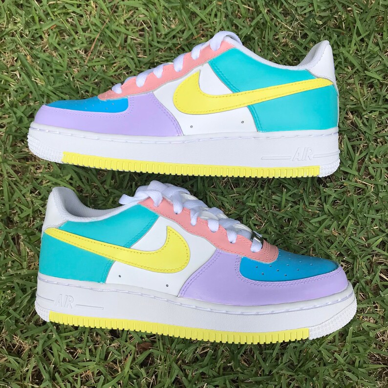 custom pastel air force ones