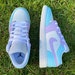 Custom Purple and Blue Jordan 1 Lows *READ DESCRIPTION*