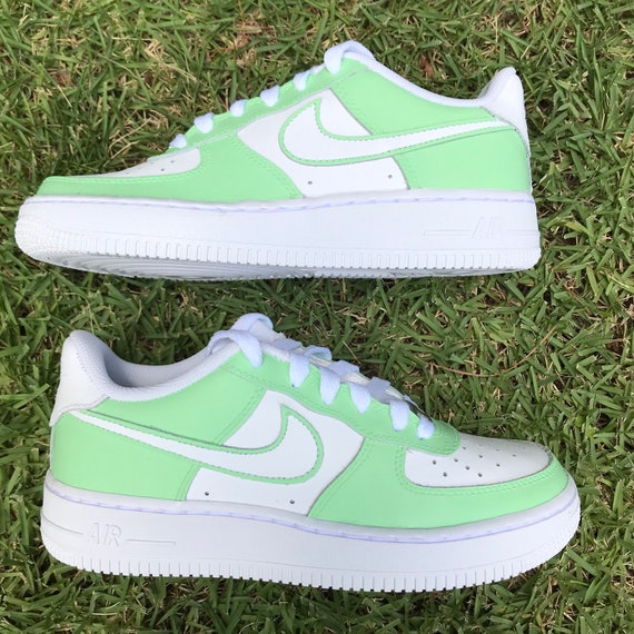light green air force ones