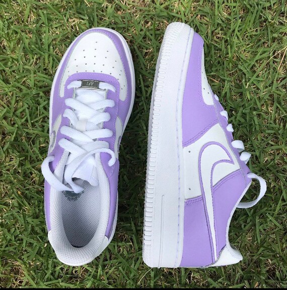 custom purple air force ones