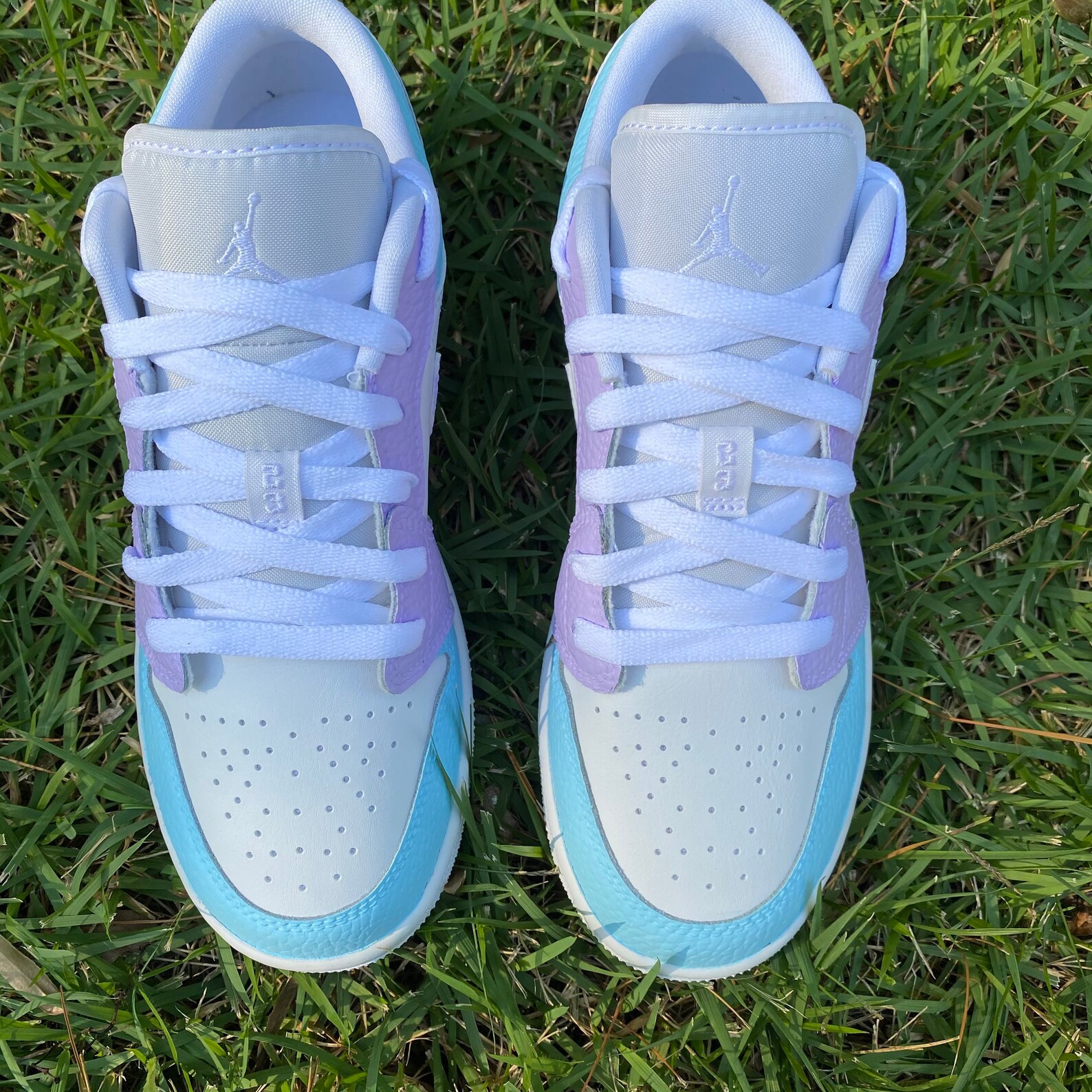 jordan shoes purple and blue
