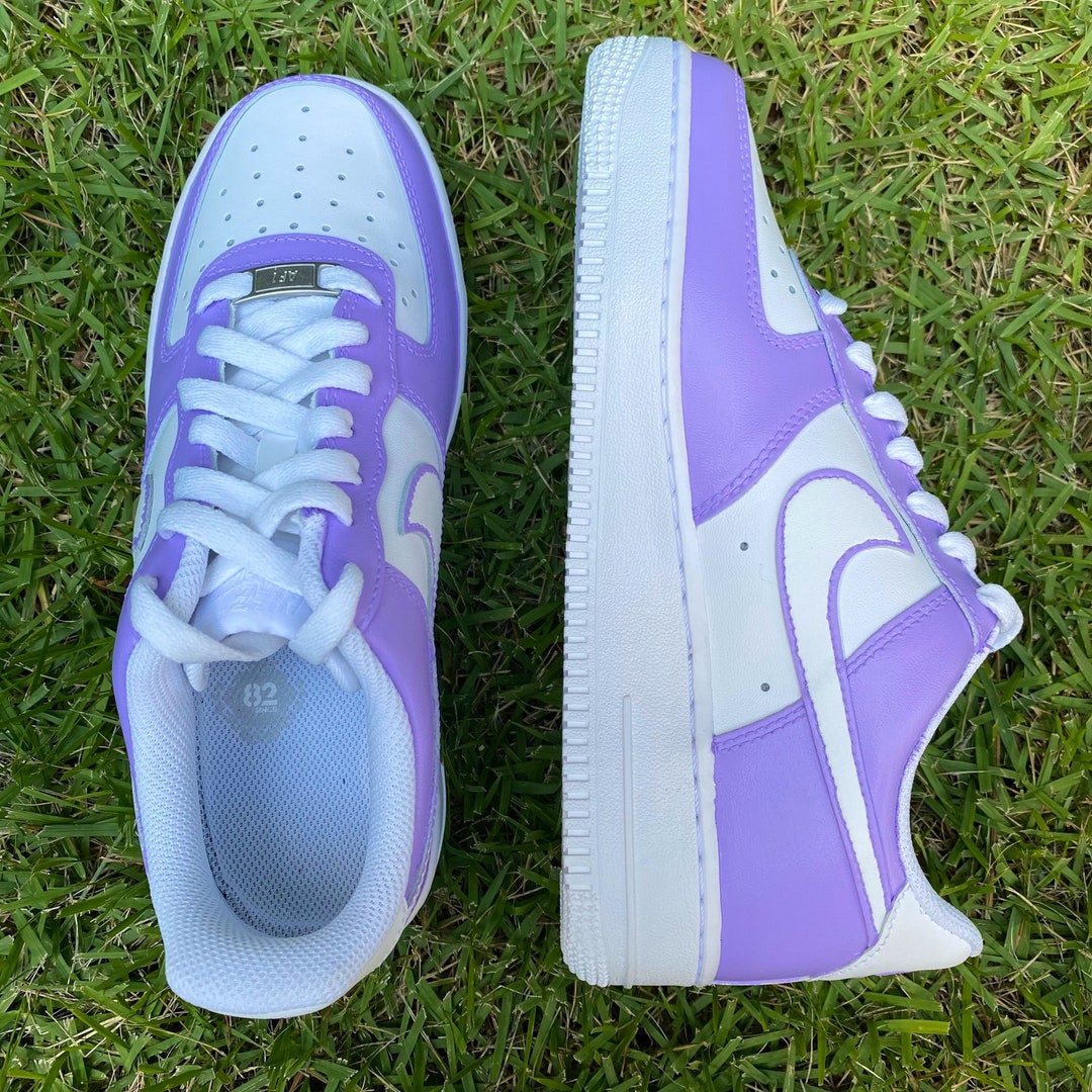 custom purple air force ones