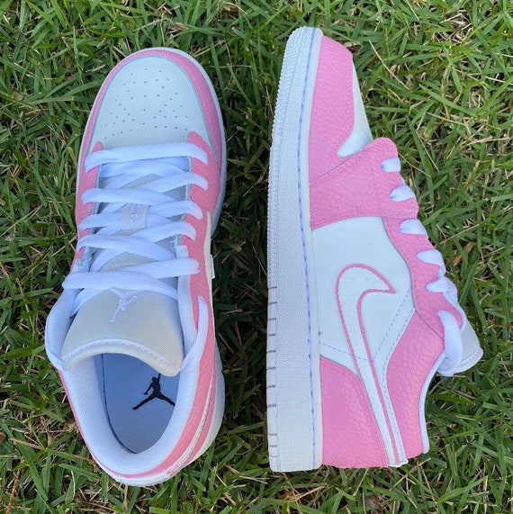 Custom Air Jordan 1 Low White Pink - SoleSnk