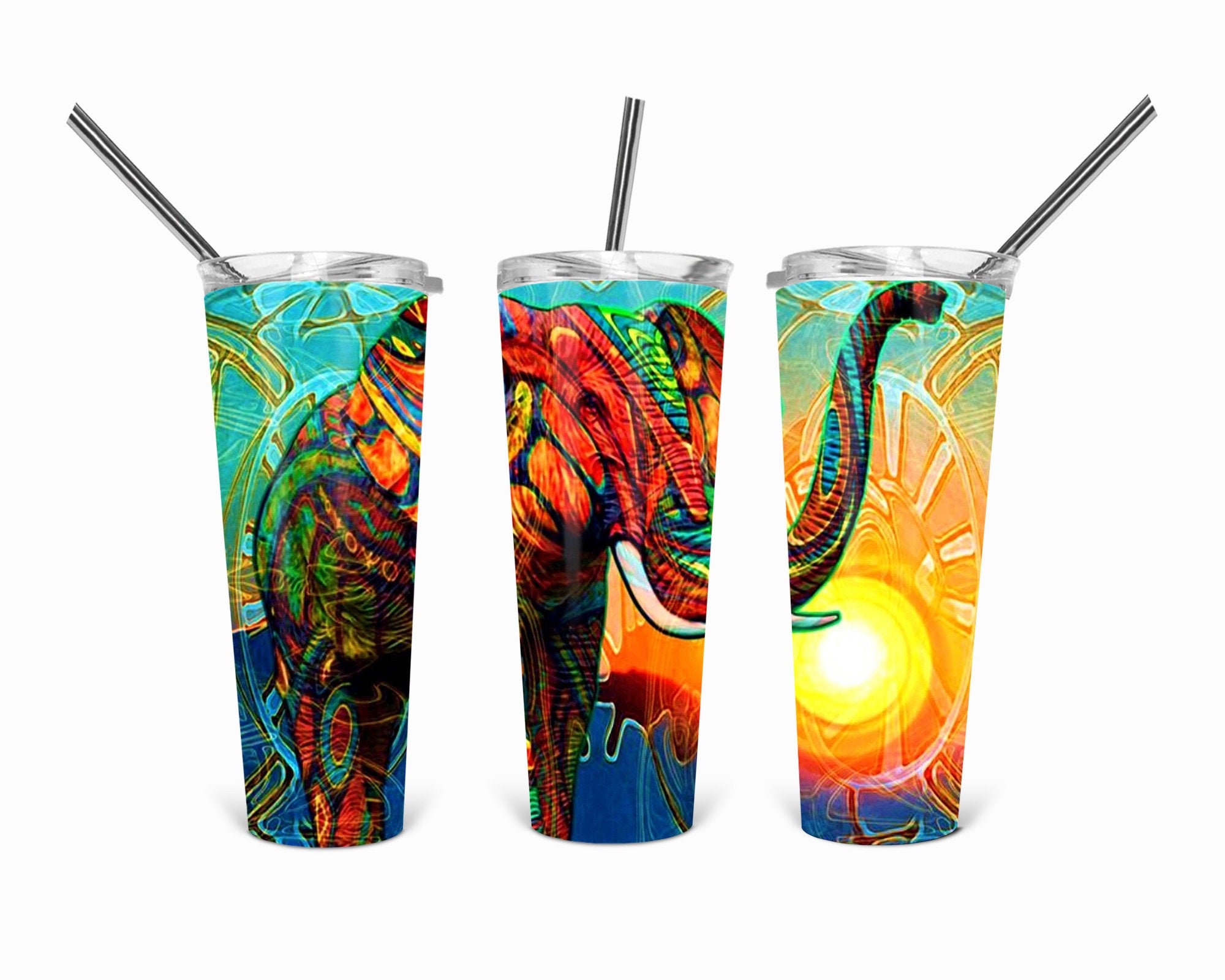 22oz Slim Tumbler Hogg Elephant Design for Sublimation File Etsy