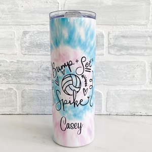 Personalized Volleyball Tumbler, Custom Tumbler, Volleyball Gift, Volleyball Player, Sublimation Tumbler, Gifts for Her, Sports Tumbler