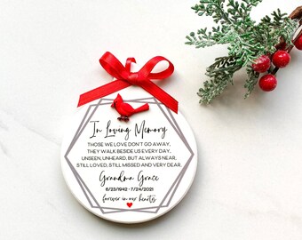 In Memory of Ornament, Memorial ornament, Bereavement gift, Gift for Loss, Gift for remembrance, Personalized ornament 2023