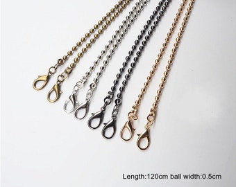 Chain for crossbody| Bag Replacement Chain Metal | Metal Shoulder Handbag Strap| Purse Chain | Chain ball strap