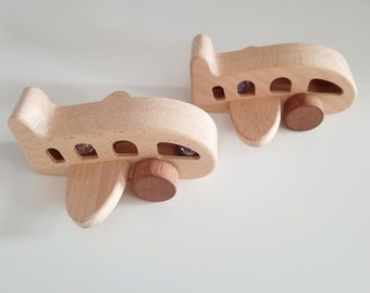 Wooden plane| wooden toy| wooden airplane model| gift for baby| Montessori toy