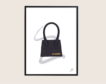 Impressão digital da bolsa Jacquemus preta