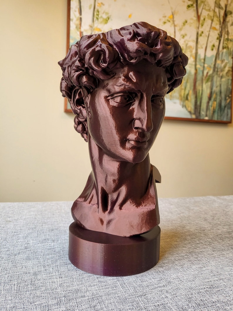 David Bust Planter Pot for Plants Greek Heroic Male Etsy