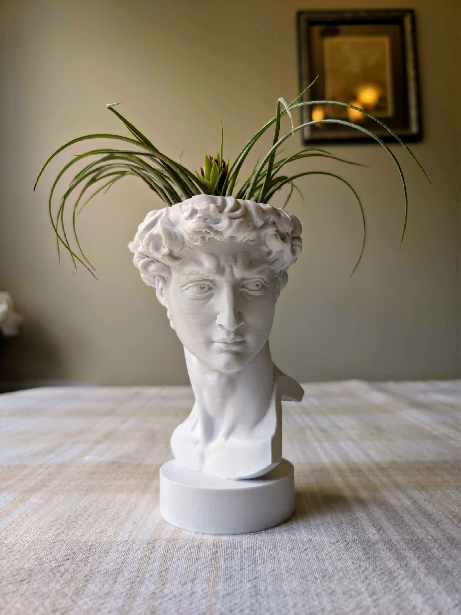 David Bust Planter Pot for Plants Greek Heroic Male Etsy