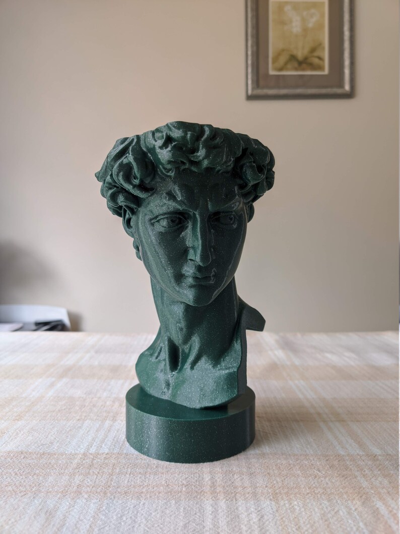 David Bust Planter Pot for Plants Greek Heroic Male Etsy