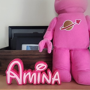 ¡Nombre de princesa! Muchos tamaños, placa de identificación personalizada, regalo para gamers, guardería, letrero para habitación, escritorio personalizado, área de juegos para niños, calcomanía para maestros, oficina