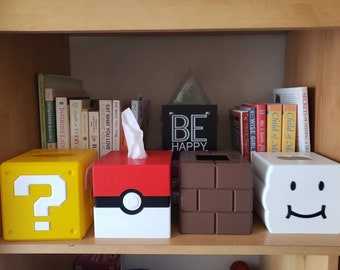 Gamer Tissue Box / Toilet Paper Covers / Question Mark / Pipe / Brick / Cloud