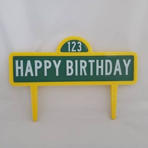 Street Sign! 3 Sizes, Birthday Cake Topper, Happy Birthday Sign Only, Customize