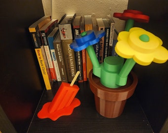 Jumbo Brick Flowers w/ Tall Pot, 4 Styles, 3 Sizes, Wife, Husband, Daughter, Son, Granddaughter, Grandson, Wedding Centerpiece, Birthday