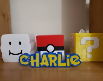 Gotta Get a Nameplate! 3 Sizes, Custom Name Plate, Gamer Gift, Nursery, Kid Room Sign, Personalized Desk, Kid Playground, Teacher, Office