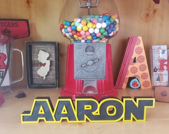 Custom Space Name Plate, Personalized Kid Room Decor, Gamer Gift