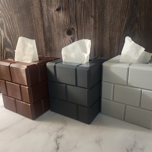 Gamer Tissue Box / Toilet Paper Covers / Question Mark / Pipe / Brick / Cloud