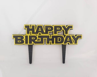 Space Case! 3 Sizes, Birthday Cake Topper, Happy Birthday Sign Only