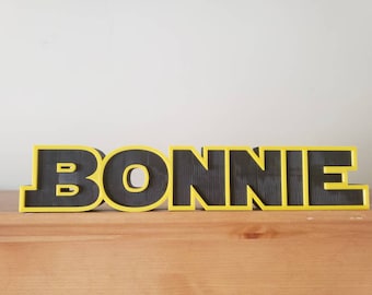 Space Custom 3D Printed Name Plate, Gamer Gift