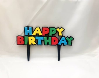 Itsa my Birthday! 3 Sizes, Birthday Cake Topper, Happy Birthday Sign Only, Customize