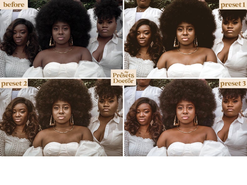 6 DARK SKIN Lightroom Presets for Black & Brown Women Rich Etsy