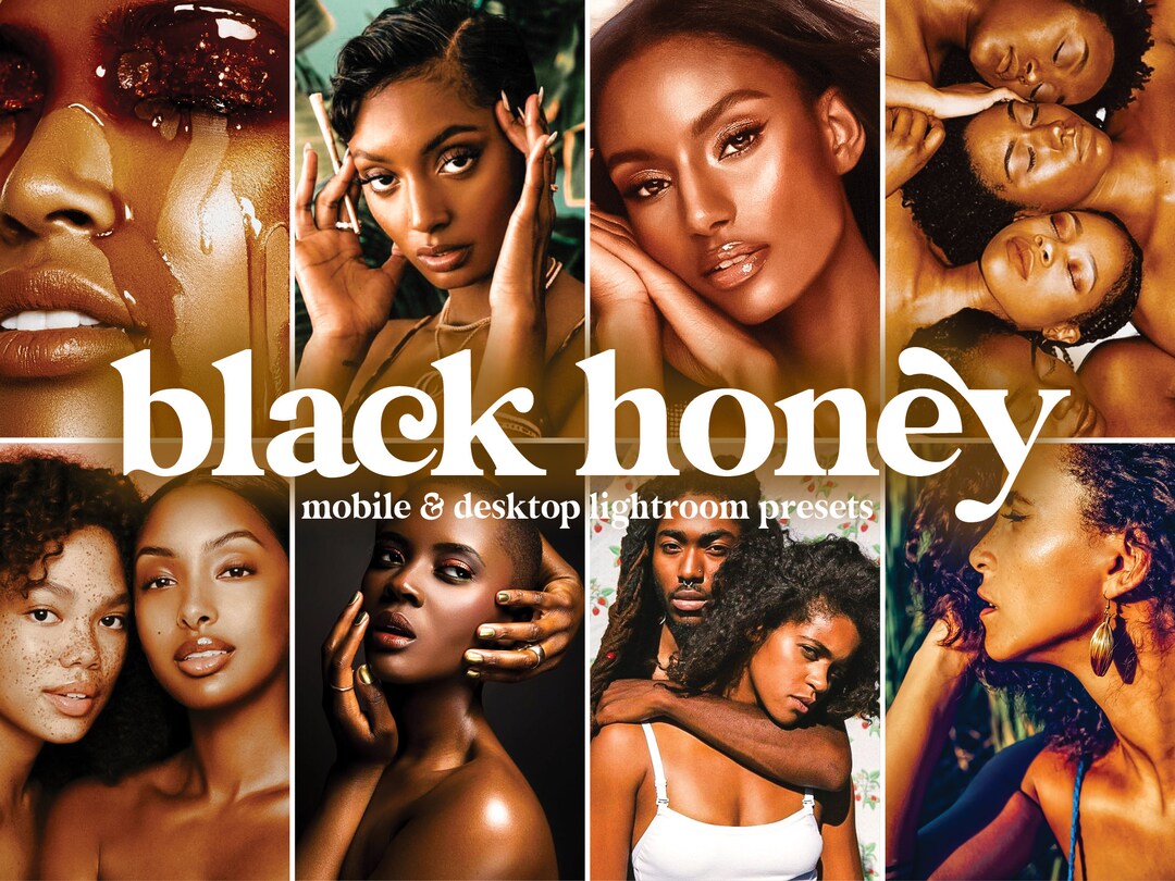 10 DARK SKIN Lightroom Presets for Black & Brown Women Rich Honey Tone