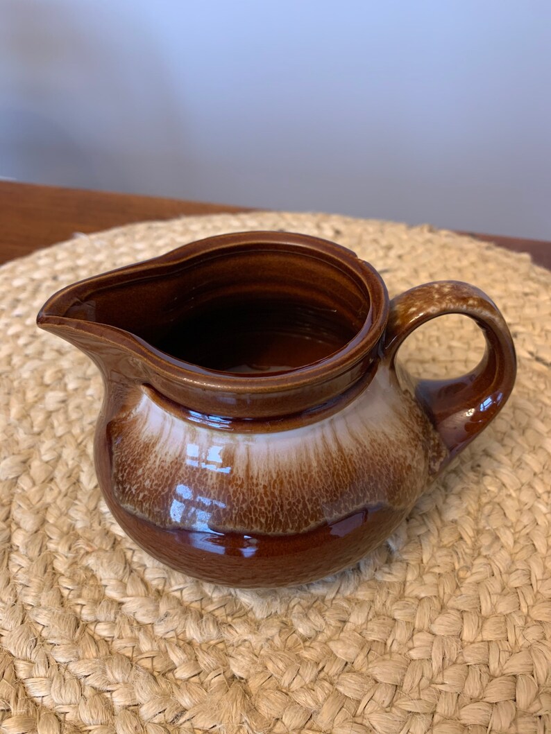 Brown Glaze Drip Teapot, Milk Jug and Creamer Etsy