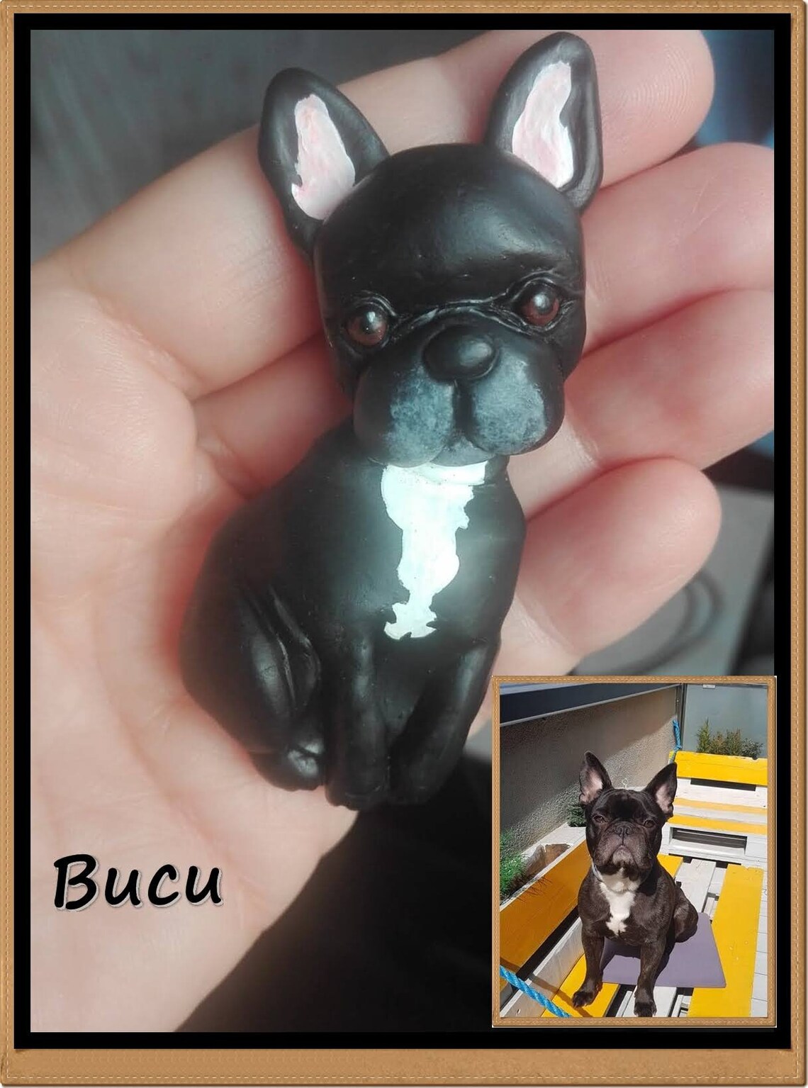 Custom Polymer Clay Dog Sculpture Personalized Pet Necklace Etsy