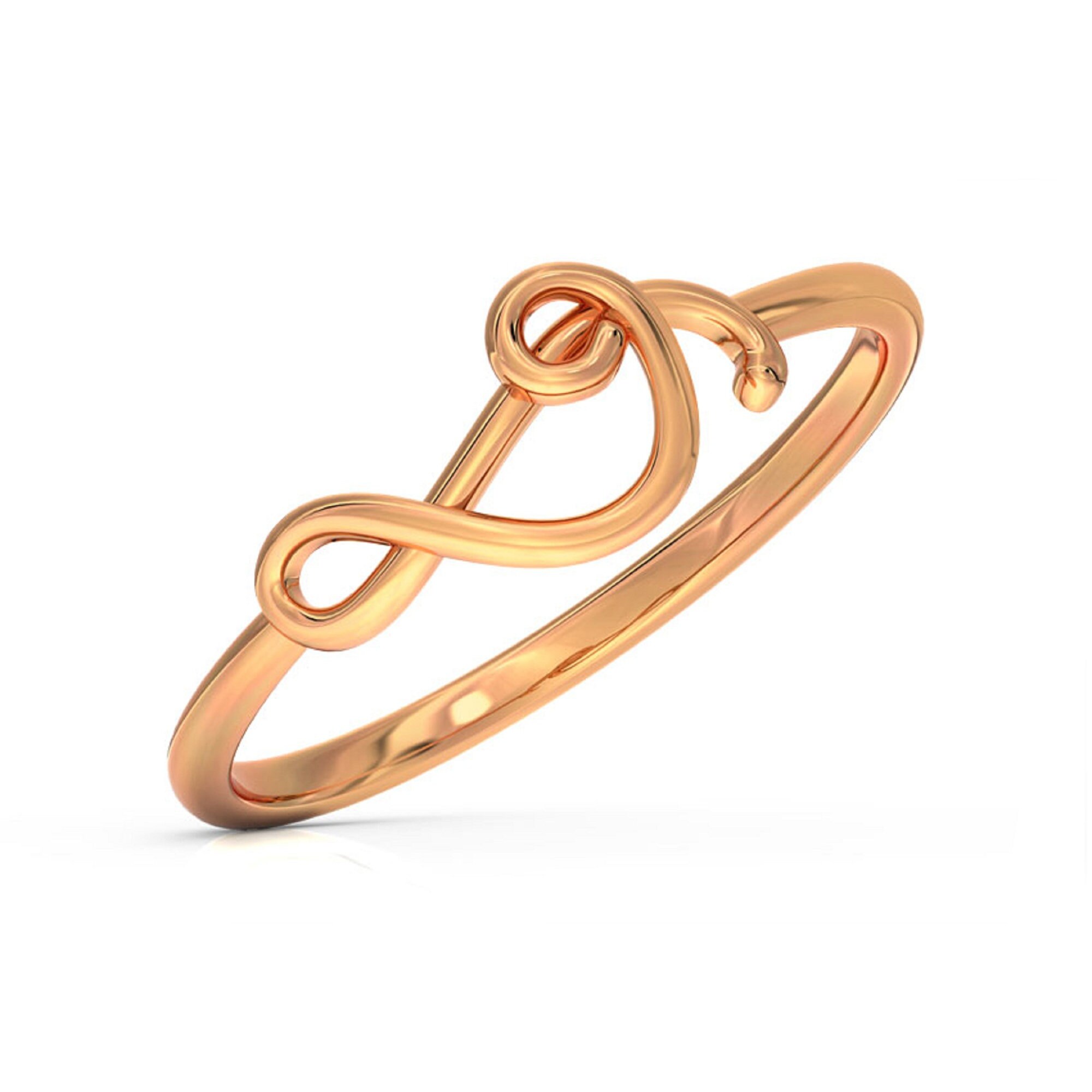 Stackable Ring / 14k solid Gold ring/ 18k gold ring / Rose | Etsy