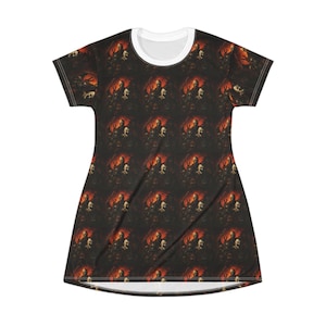 Horror Nights T-Shirt Dress, Halloween Universal Orlando Friday the 13th Five nights at Freddys terrifier, Fall Out