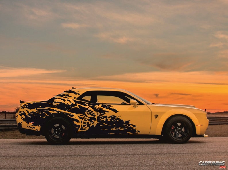 Dodge Challenger hellcat splash vinyls decals stickers Etsy